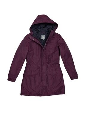 SPIEWAK Coat Designer Casual Plum Long Winter Parka Jacket Womens XS